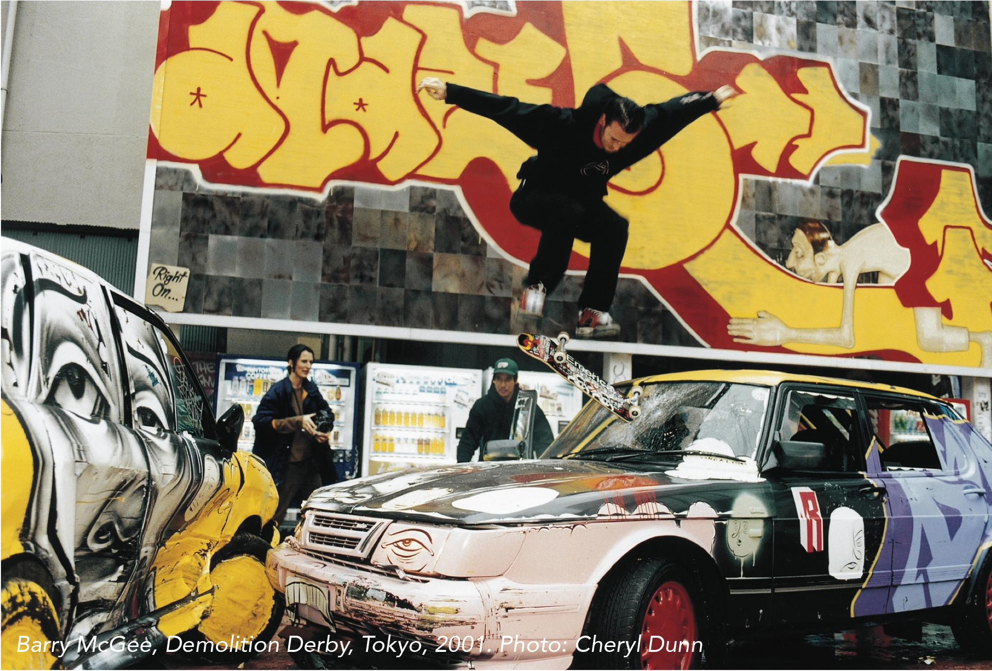 Barry McGee, Demolition Derby, Tokyo, 2001. Photo: Cheryl Dunn