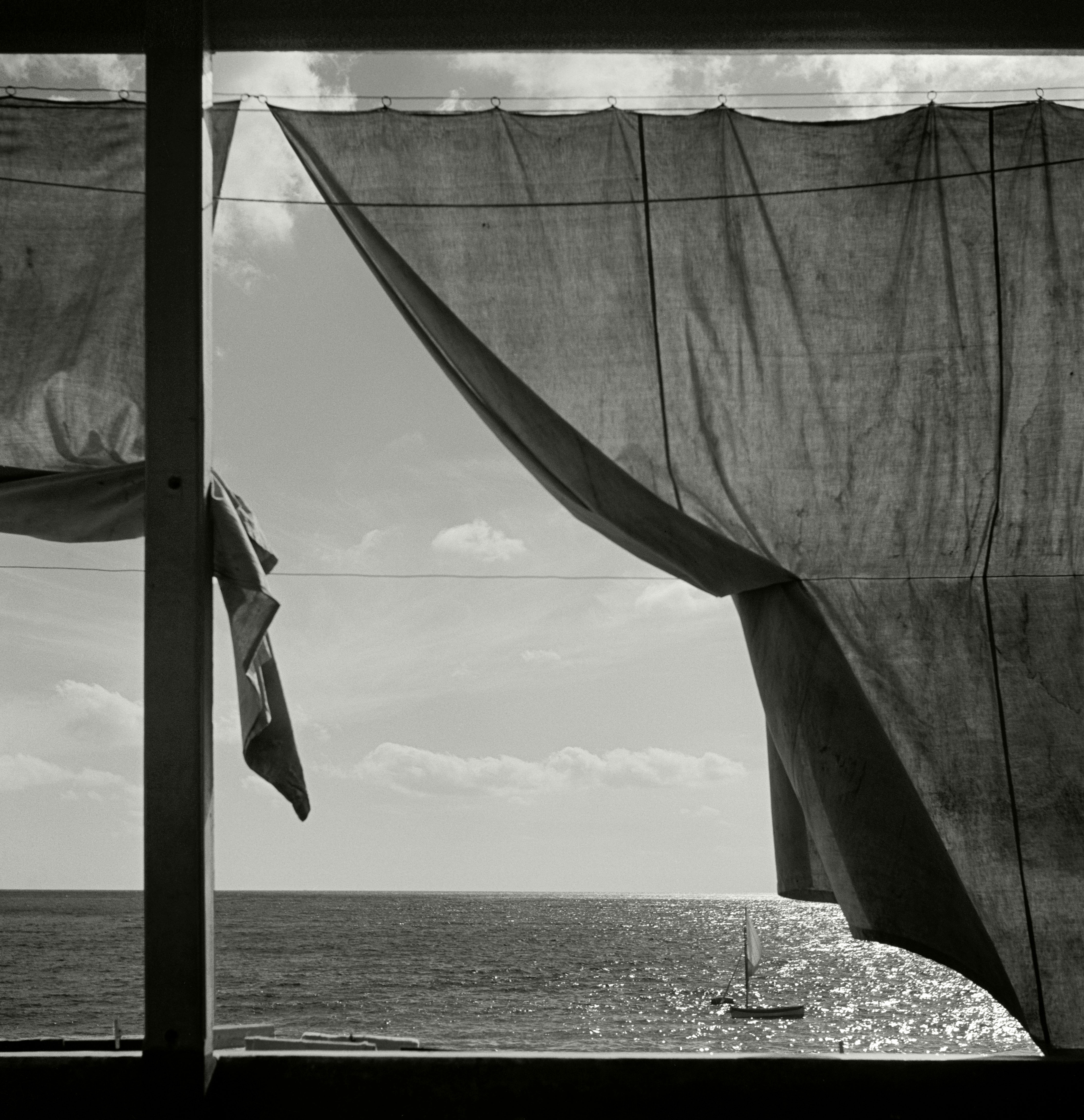 Liguria Italy 1936 window view of sea by Herbert List