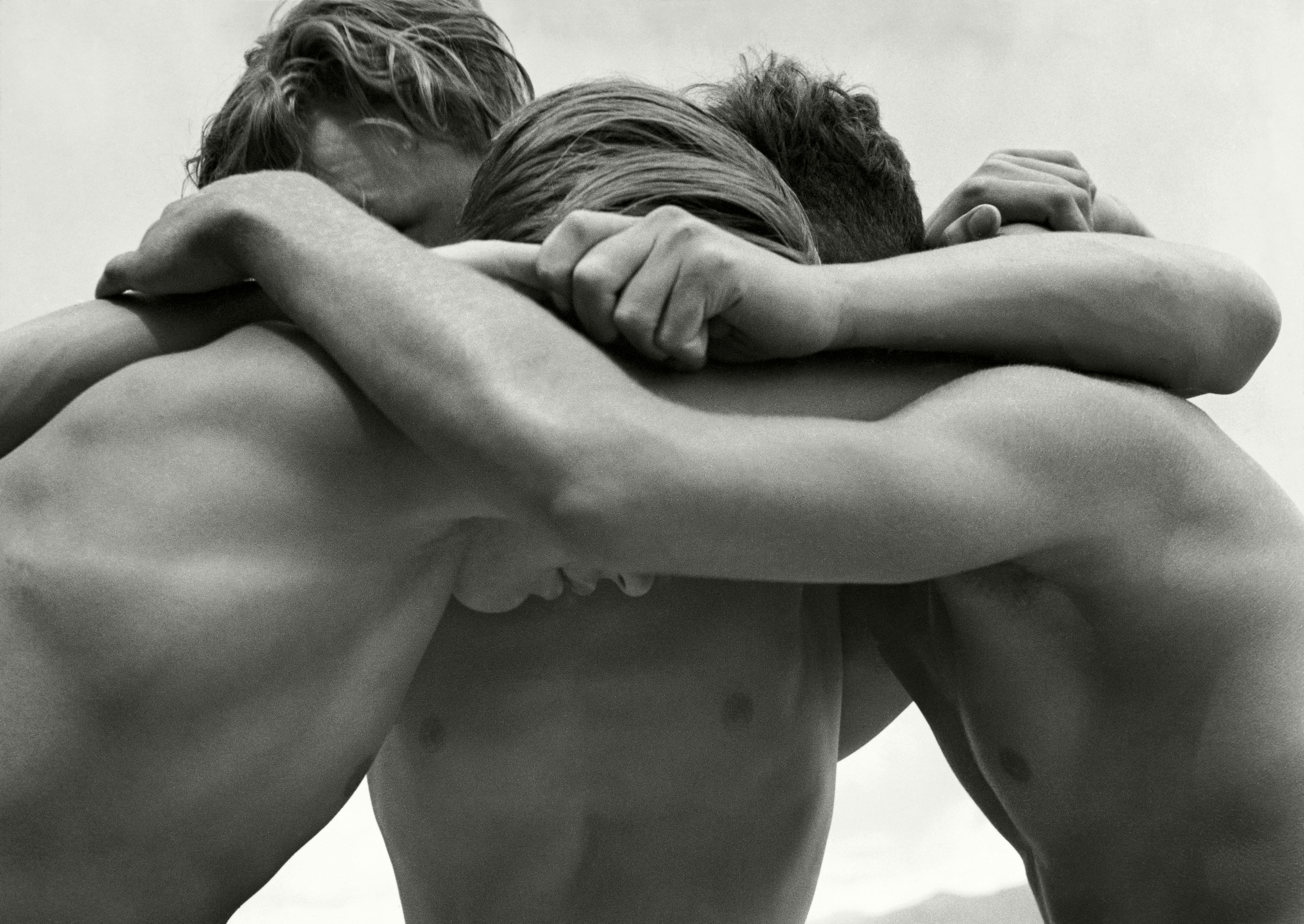 Wrestling boys at the baltic sea by Herbert List 1933